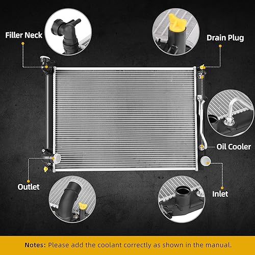 Miniatura 134 de DWVO Radiador completo compatible con Jeep Wrangler L6 4.0L 2003-2006 Jeep Wrangler L4 2.4L 1987-2002 Jeep Wrangler L6 1987-2002 2.5L L6 1987-1990