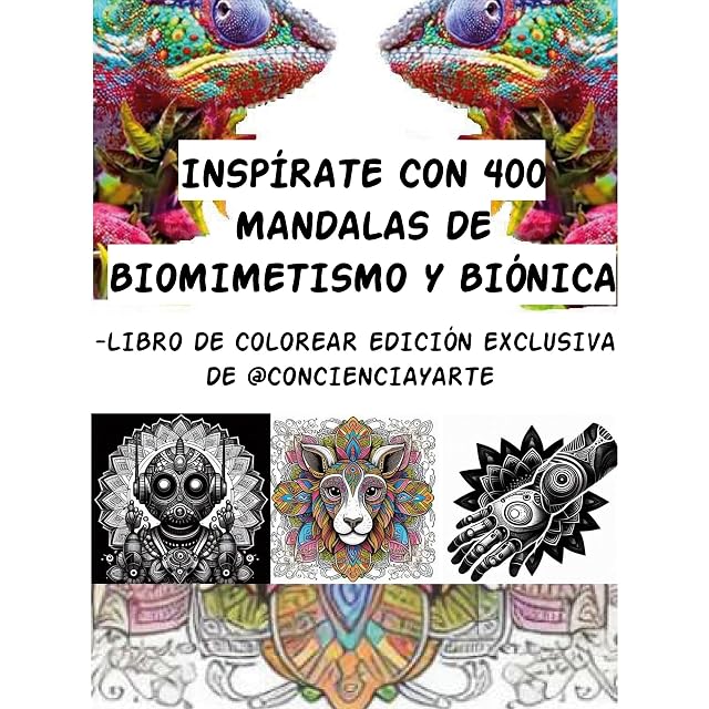 Portada de Inspírate con 400 mandalas de biomimetismo y biónica