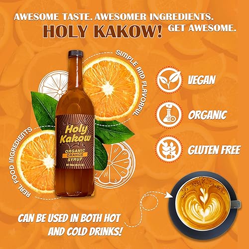 Miniatura 3 de Holy Kakow Cafe - Jarabe de naranja orgánico, jarabe de naranja, jarabe de café, jarabe orgánico para café, jarabe de naranja para café, añadir al
