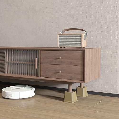 Miniatura 3 de Whynonap Juego de 9 elevadores de cama de 3 pulgadas, elevadores de cama resistentes para marco de cama, paquete de 9 elevadores de hasta 3000