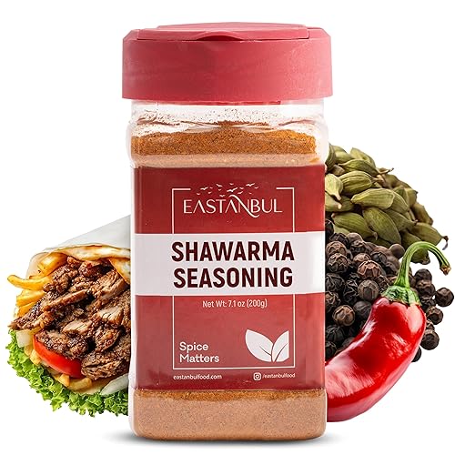 Eastanbul Shawarma Seasoning - Mezcla de especias Shawarma de 7.1 onzas, mezcla de especias Baharat todo en uno de especias de Oriente Medio y