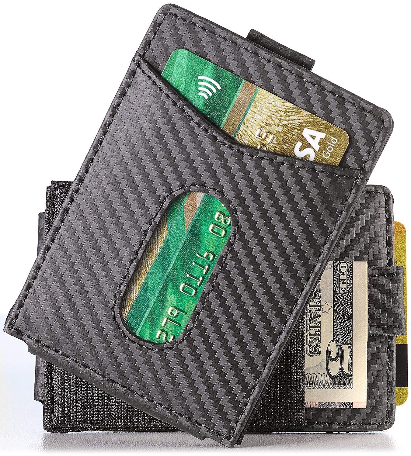 Urban Tribe Slim Money Clip Wallet EDC Front Pocket Card Holder Minimalist RFID Sleeve Wallet