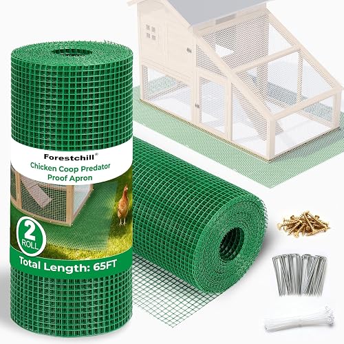 Forestchill Chicken Coop Predator Apron 11.6" x 65 Ft - Cut-to-Fit Dig-Proof Mesh Barrier Kit Forestchill Chicken Coop Predator Apron 11.6" x 65 Ft - Cut-to-Fit Dig-Proof Mesh Barrier Kit