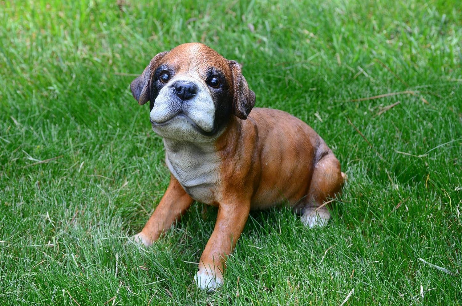 Punch-Boxer Puppy M by Michael Carr Designs - Outdoor Puppy Dog Figurine for Gardens, patios and lawns (80108)