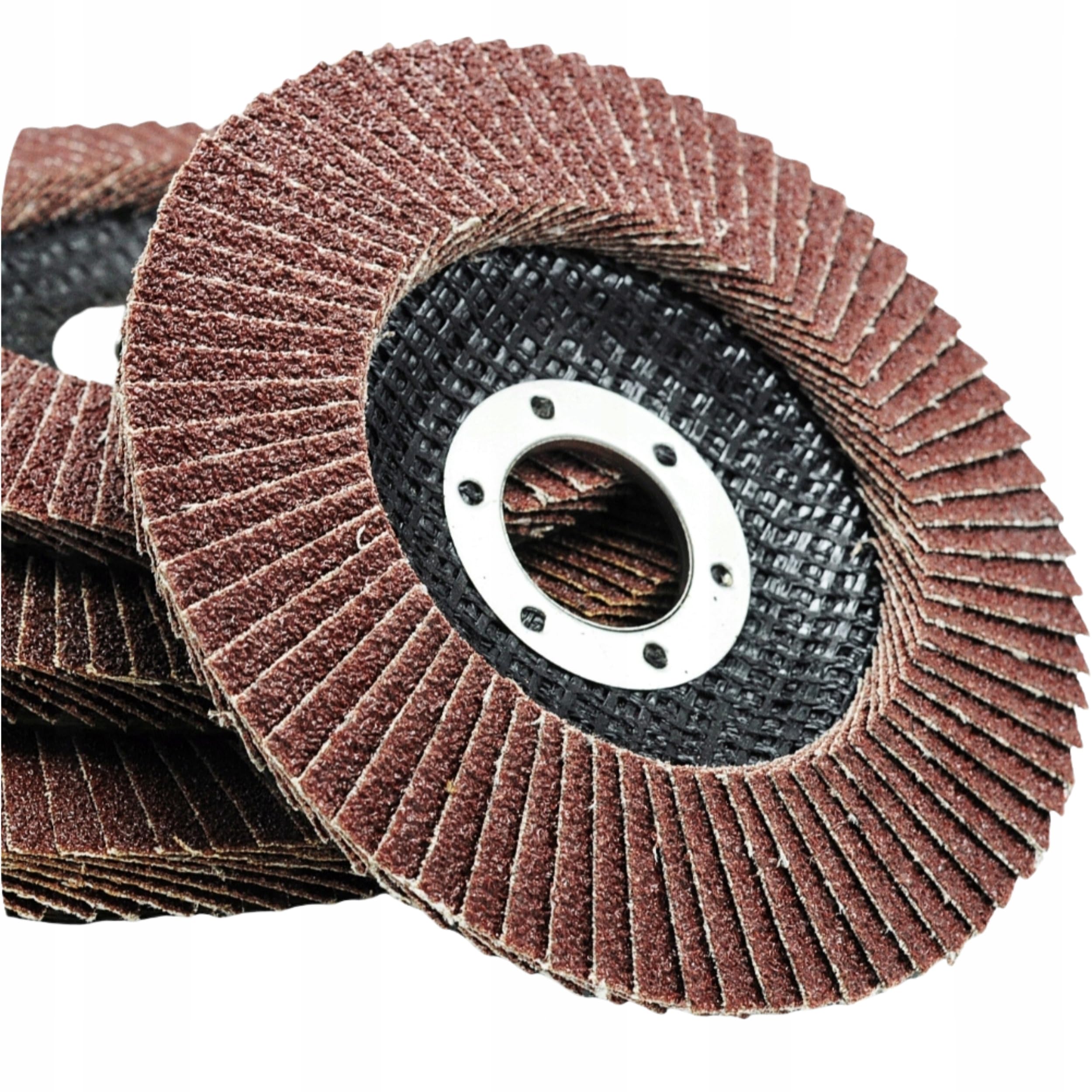 Tarcza Lamelkowa 125 mm P100 do Szlifierki Kątowej 10 sztuk Drewno Metal Rdza Farba 22,2 mm Listkowa Szlifierska