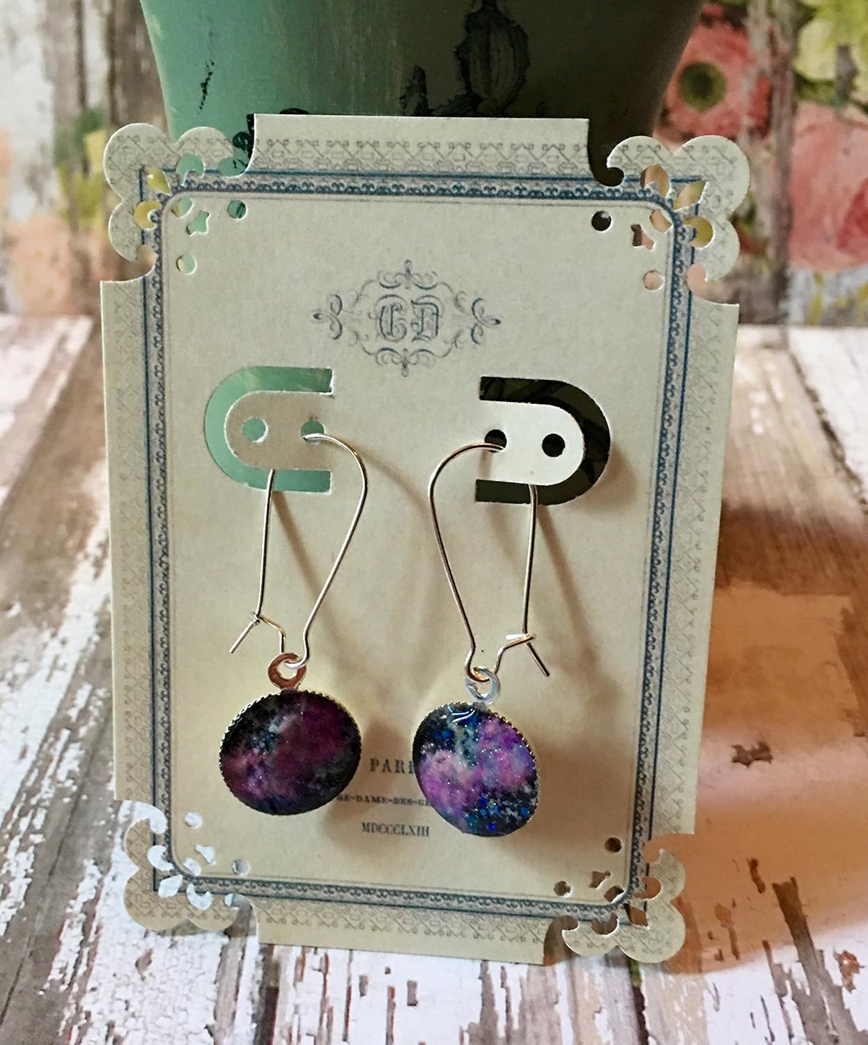 Glow In The Dark Galaxy Nebula Earrings - Image 4
