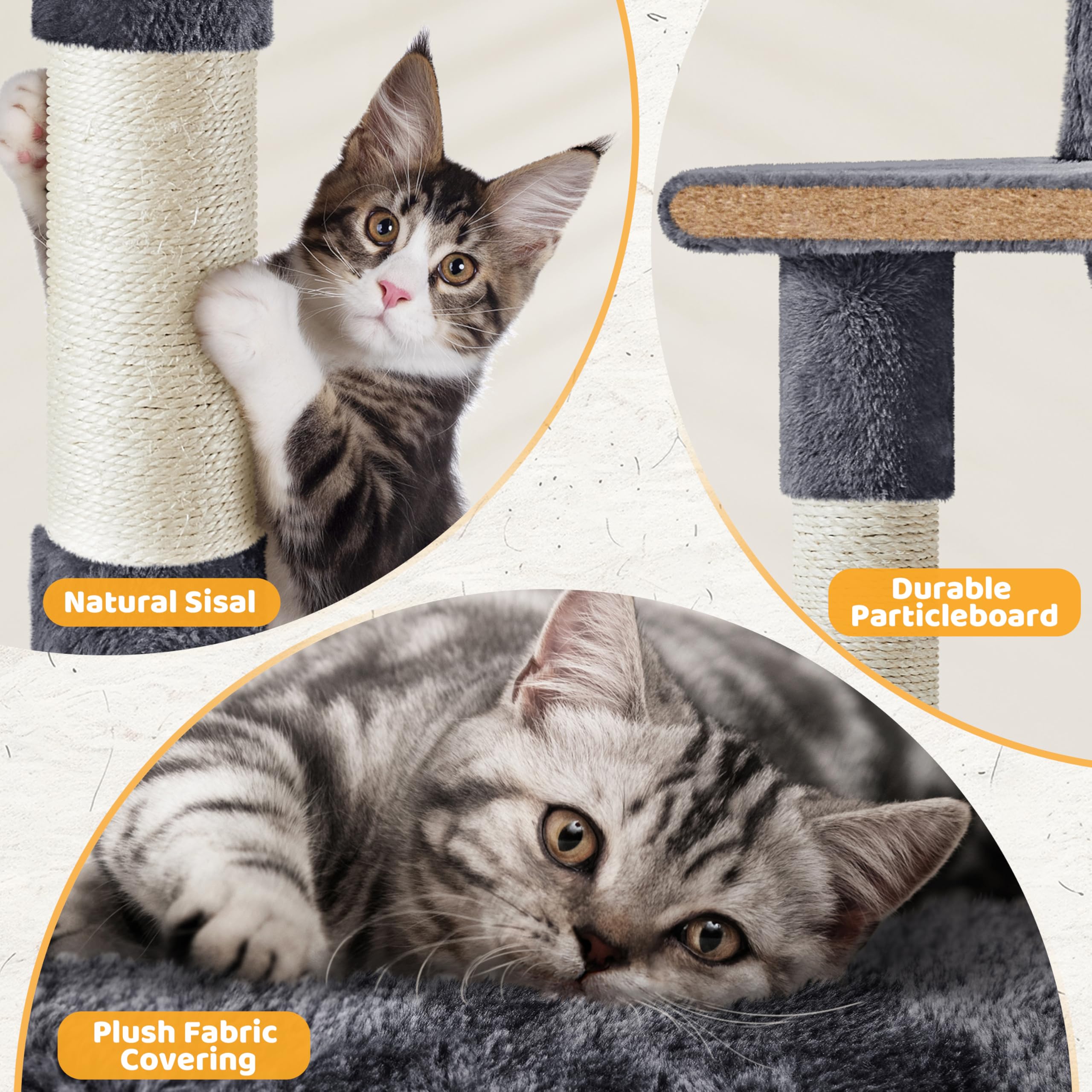 Amazon.com : Yaheetech 54in Cat Tree, Multi-Level Cat Tower with