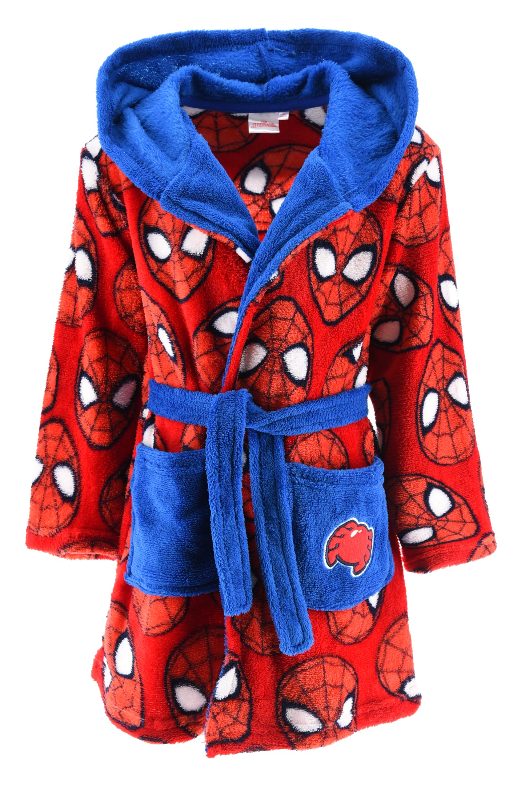 Marvel Spiderman Bata Polar Suave para Niños Tallas 3-8 Años