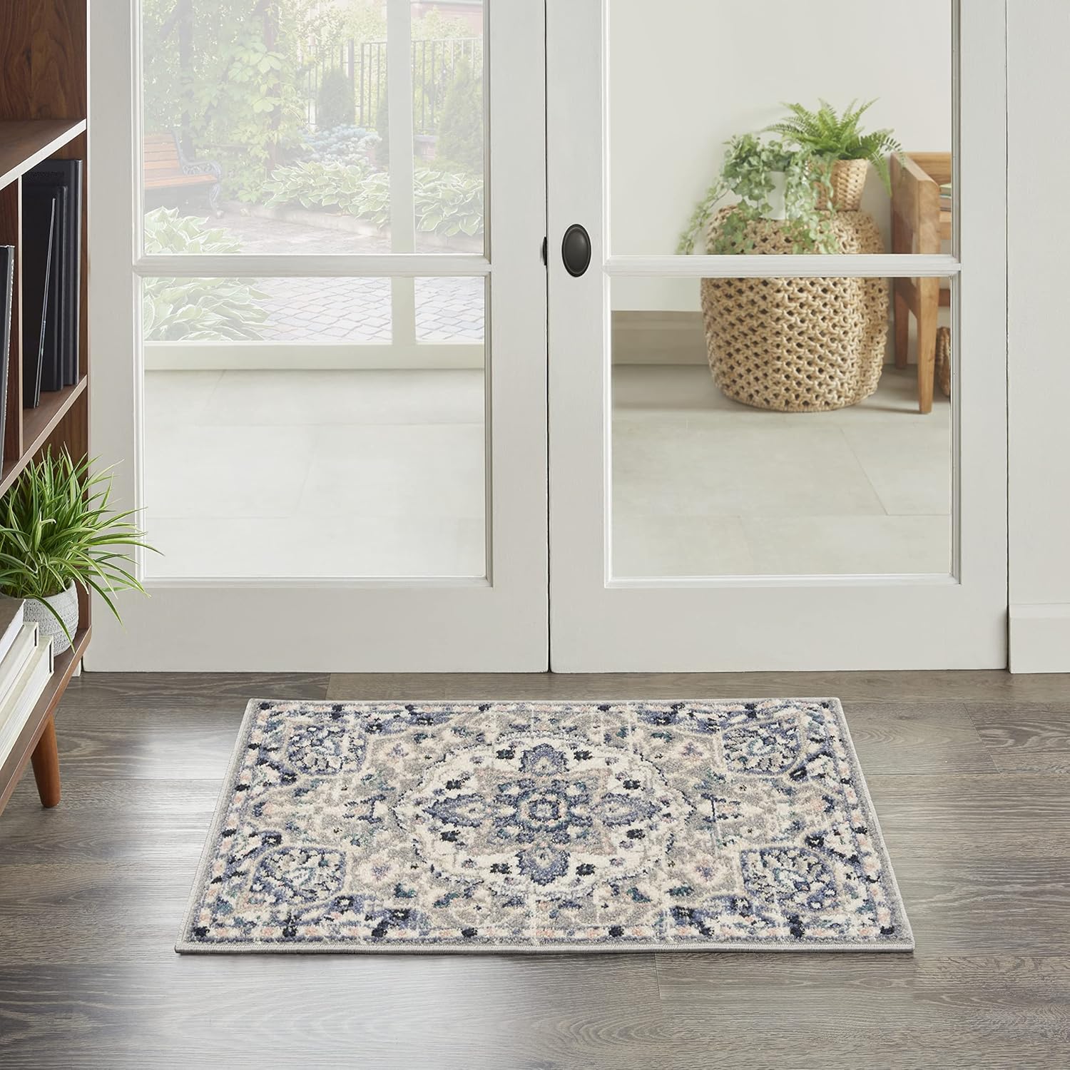 Nourison Home Passion Grey Beige 1'10" x 2'10" Area Rug - Easy Clean, Non Shedding, Bed Room, Living Room, Dining Room, Kitchen (2' x 3')