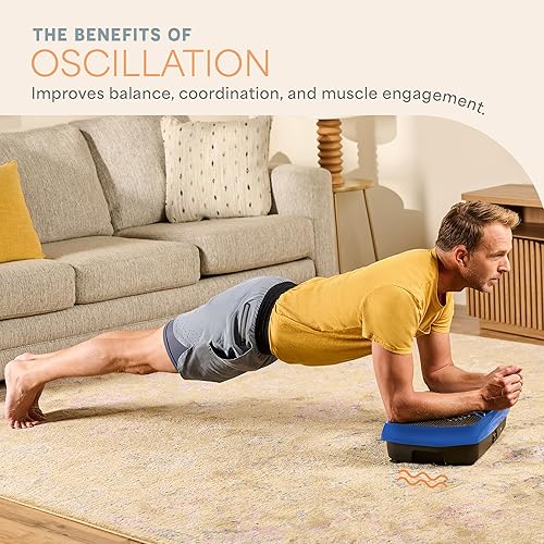 Miniatura 4 de Lifepro Máquina de ejercicios de placa de vibración con puntos de acupuntura magnéticos, máquina de plataforma de vibración de cuerpo completo para