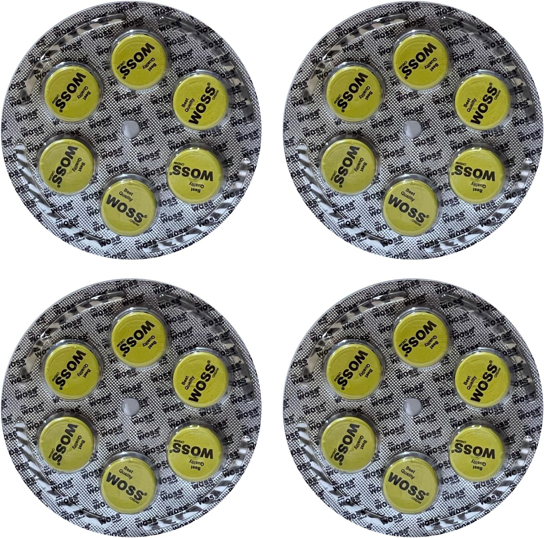TIGER KING WOSS CREAM | For Men | Pack of 4 Strip (Yellow, 24 x 1.5 g)
