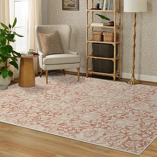 Vista 245 de RUGGABLE x Morris & Co Tapete prémium de pasillo lavable, para pasillo, cocina, entrada, sala de estar, dormitorio u oficina, con base Madreselva