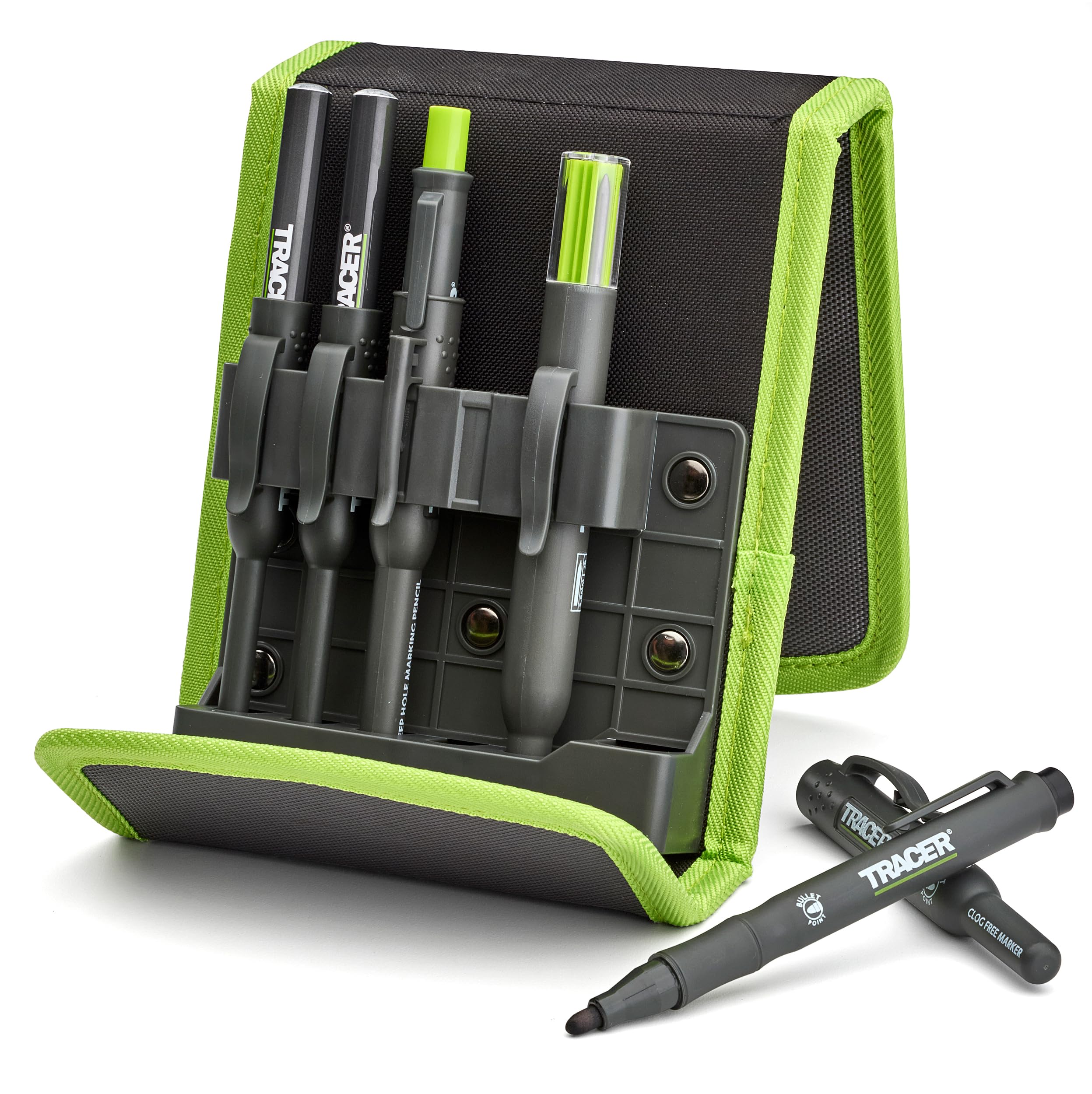Tracer 5-Piece Construction Marking Kit – Pencil, Markers & Leads