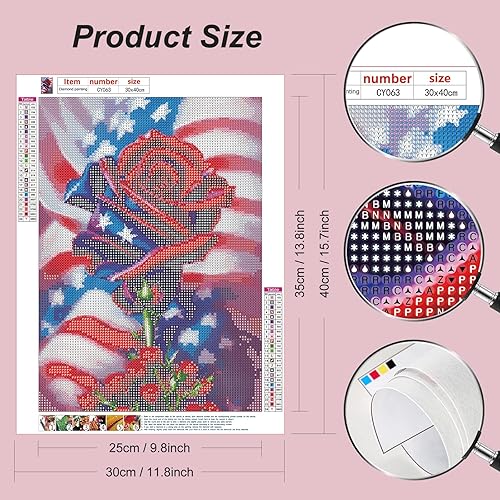 Miniatura 2 de Stalente Kits de pintura de diamantes para adultos, kits de arte de diamantes 5D para principiantes, pintura de diamante redonda para decoración de