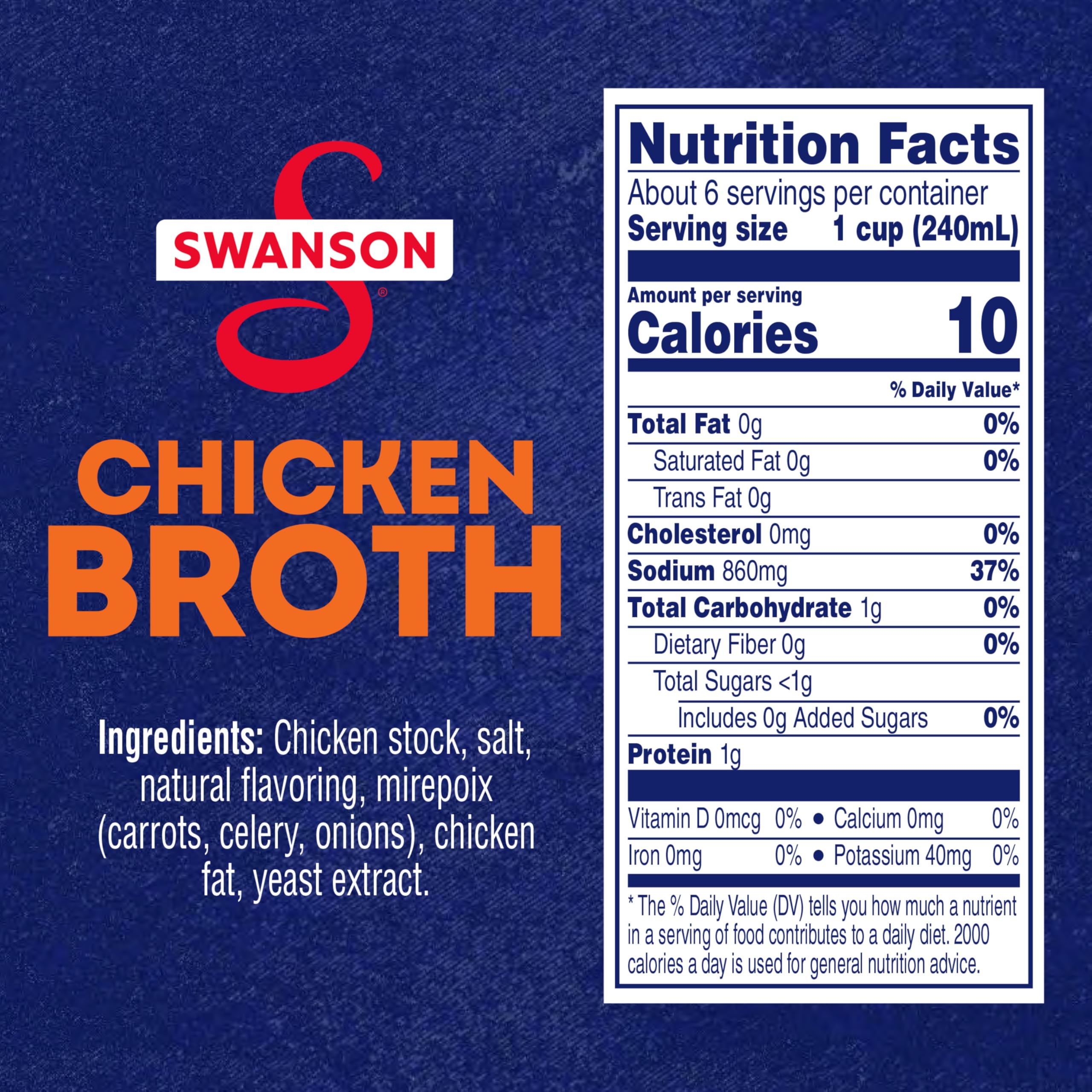 Swanson Chicken Broth, 49.5 Oz Can