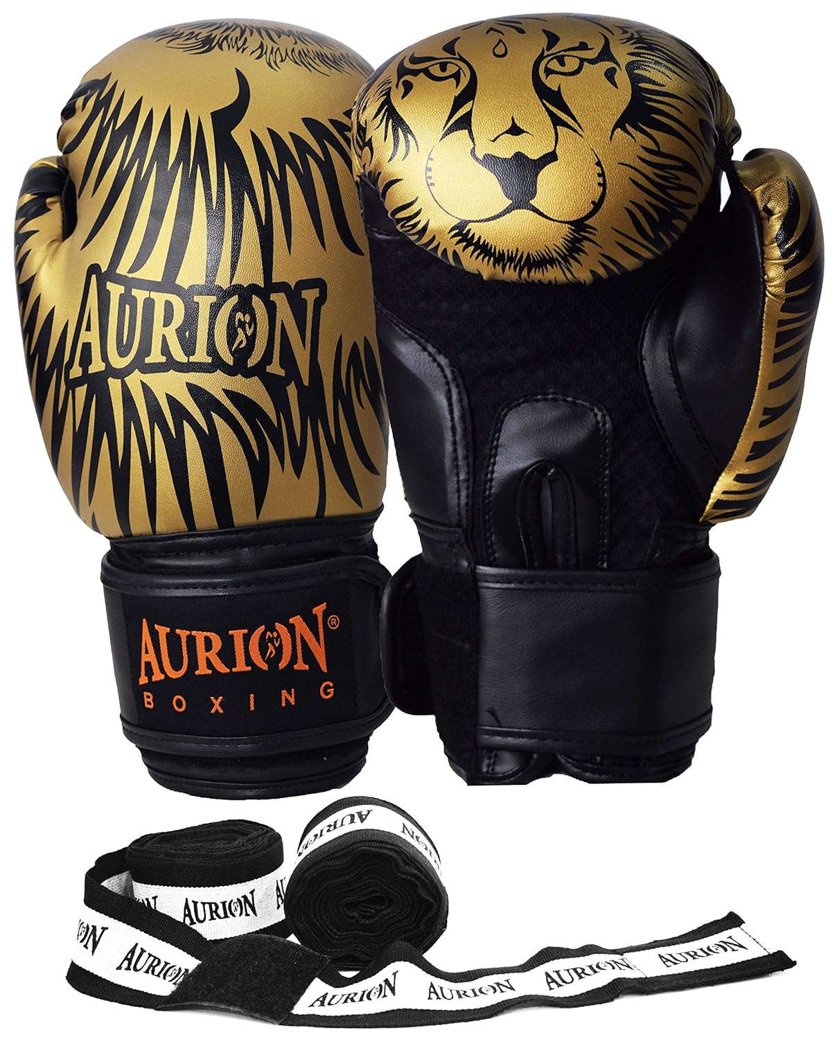 Buy Aurion Molded Faux Leather Boxing Gloves for Muay Thai Kickboxing
