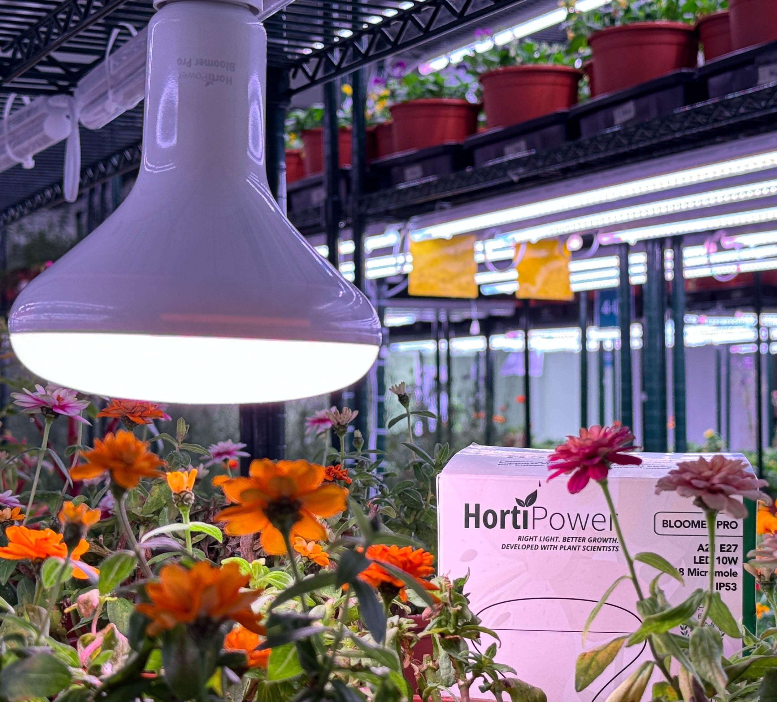 HortiPower Bloomer Pro, 10W/PCS, 100-240VAC, DR/W LEDs, Full Spectrum and Plant Centric Spectrum 400-780 nm, 18μmol/s, 825lm - Image 2