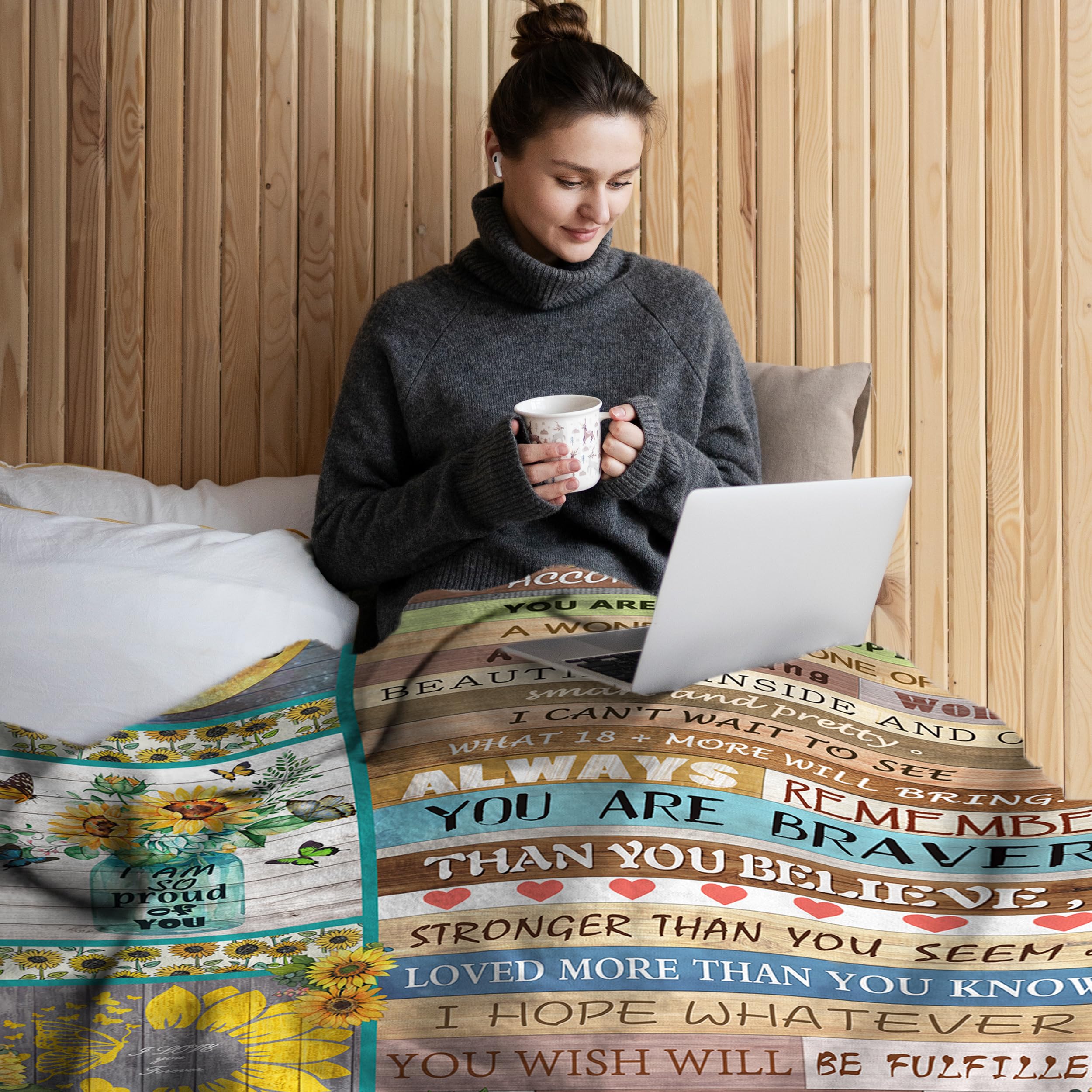 18. Geburtstag Geschenk Für Mädchen – Weiche Decke 127 X 101,6 Cm Mit Personalisiertem Druck – Idee Für Tochter, Schwester, Beste Freundin