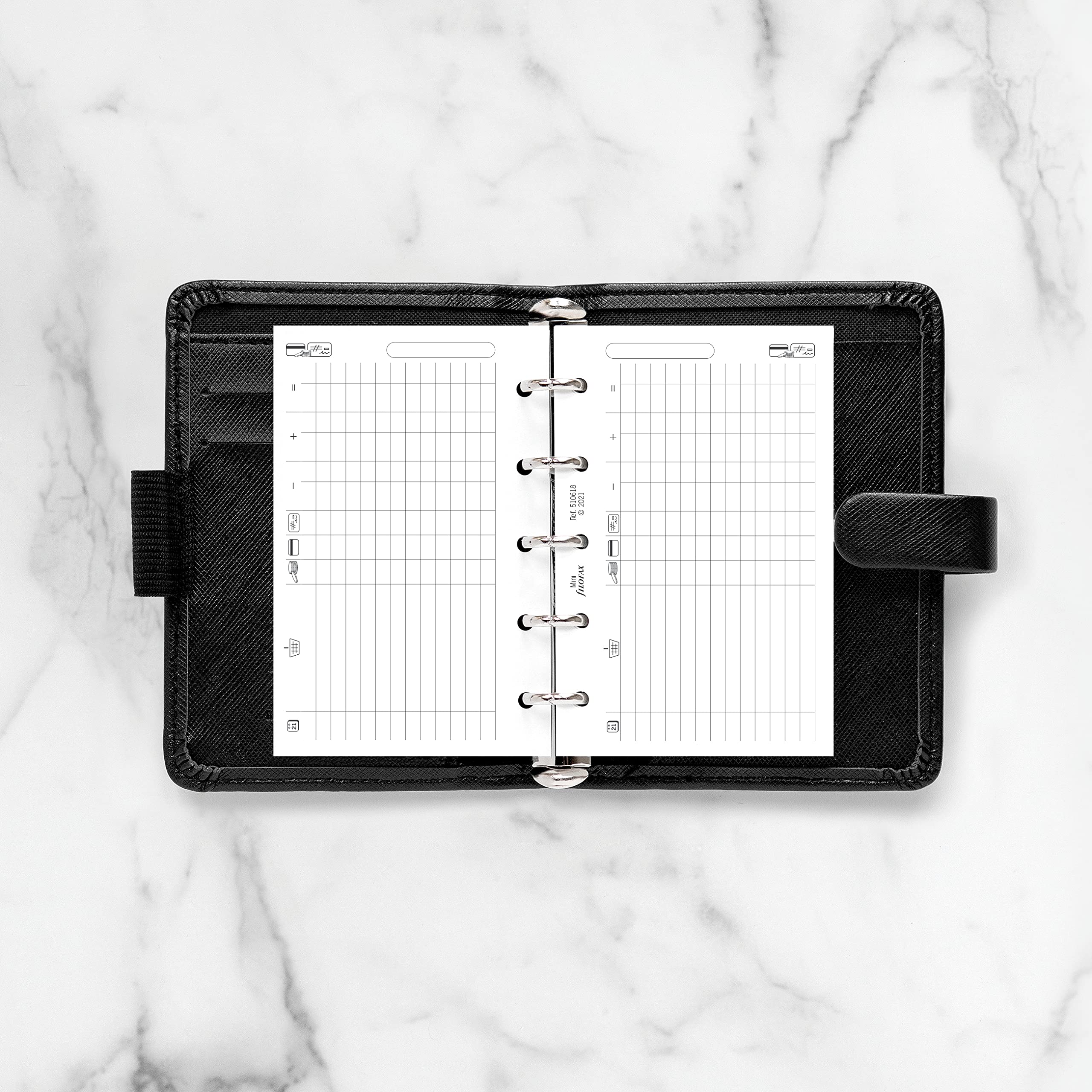 Filofax B510618 - Ricarica per organizer, formato mini, carta bianca, 10,5 x 6,7 cm, 20 fogli