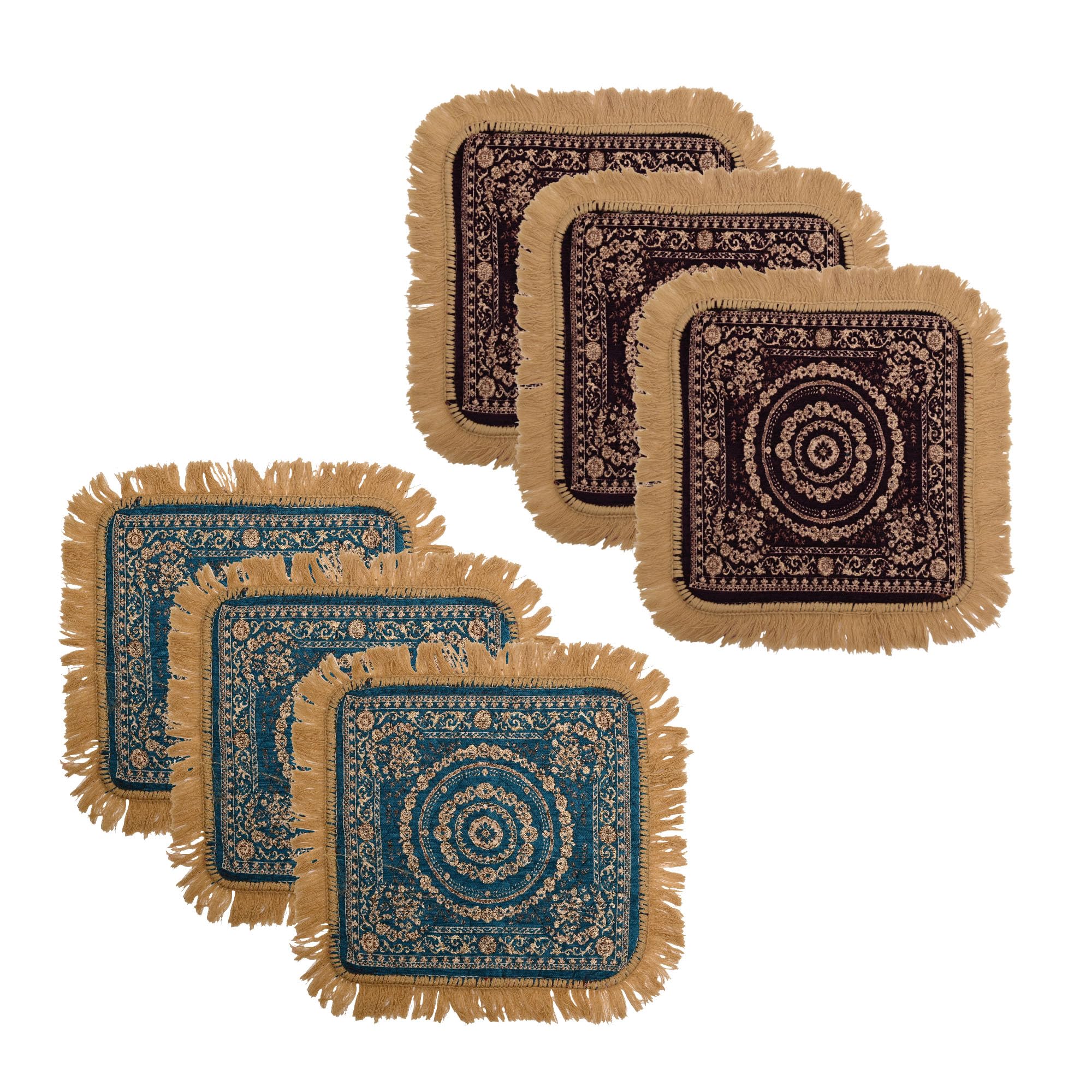 Velvet Pooja Mats - 6 Pack for Meditation & Home -1