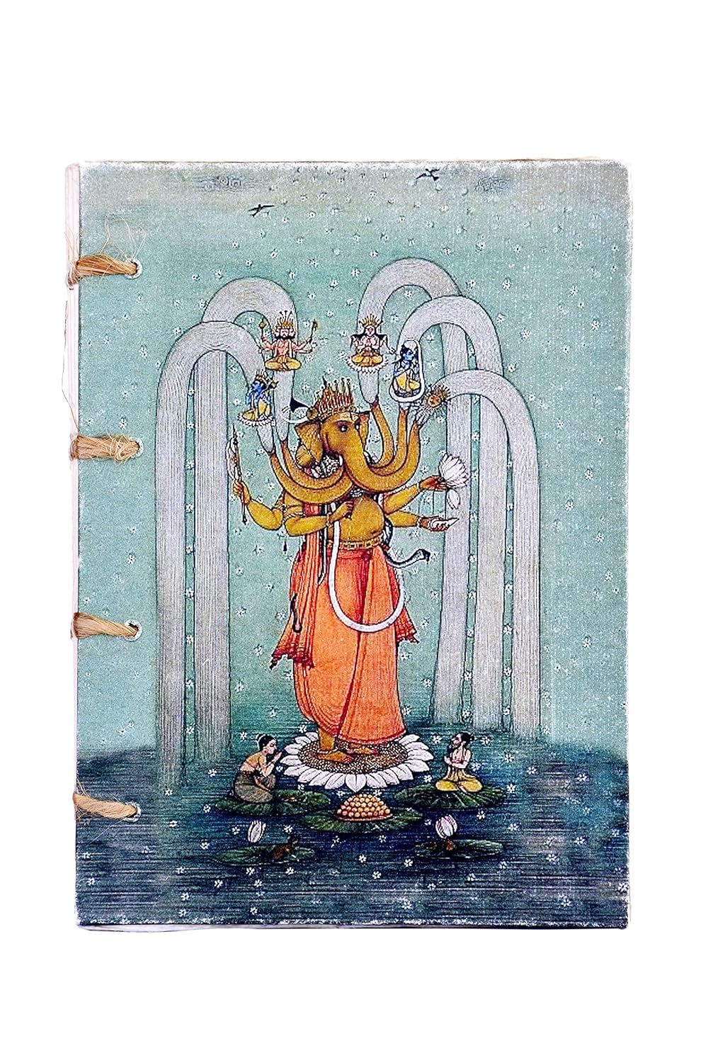 DeKulture Hindu Travel Journal (140 Pages,125 GSM, A5) - Lord Ganesha Artwork, Eco-Friendly Paper, Swiss Binding - Meaningful Gift for Travelers & Hindus      Office Product