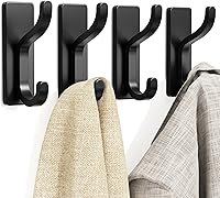 Vista 20 de pickpiff Ganchos de Pared Adhesivos para Abrigos - Percha de Puerta Resistente Stick-On, Gancho de Metal para Colgar Toalla, Bolso, Bata, Mochila