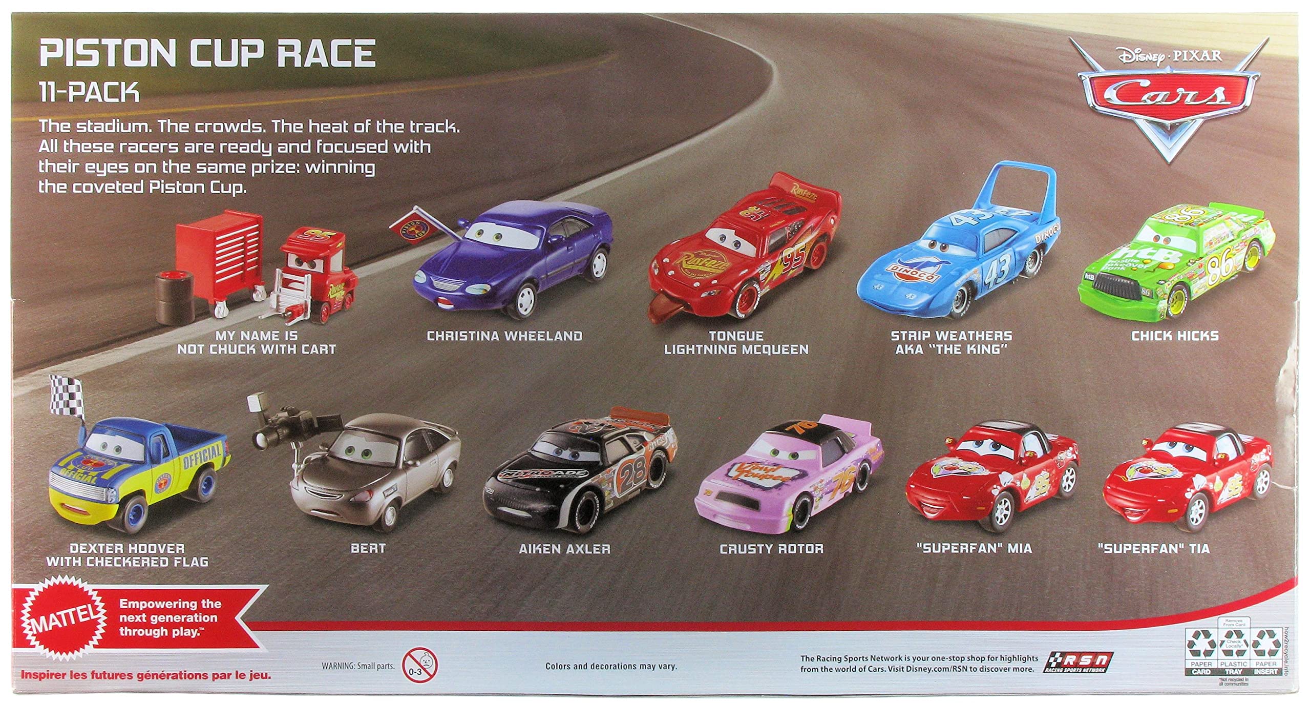 カーズ　マテル　PISTON CUP RACE 11-PACK 希少 Amazon.com: Disney Cars Piston Cup Race Diecast 11-pk Lightning