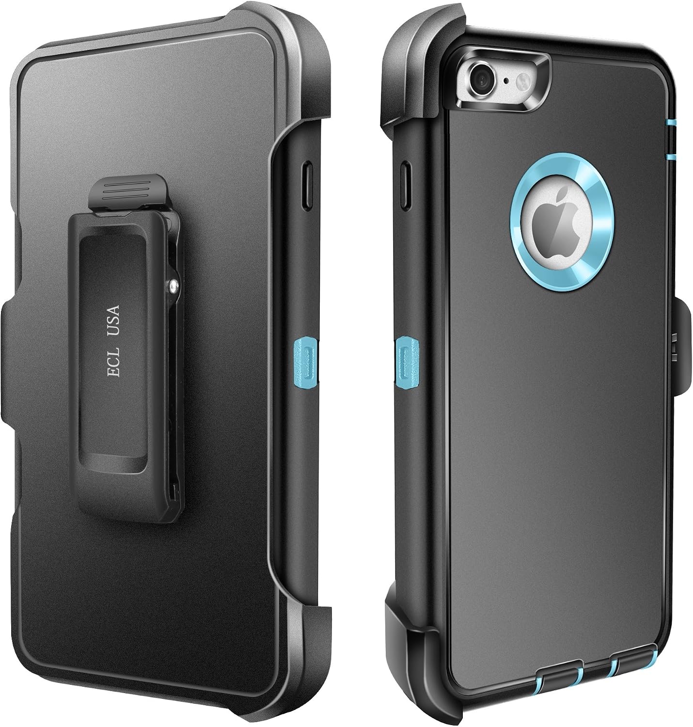 ECL The Eagle Case for Apple iPhone 6S Plus and iPhone 6 Plus Case Tough Cover with Belt Clip and Built-in Screen Protector Case for iPhone 6 Plus / 6s Plus (Teal/Black)