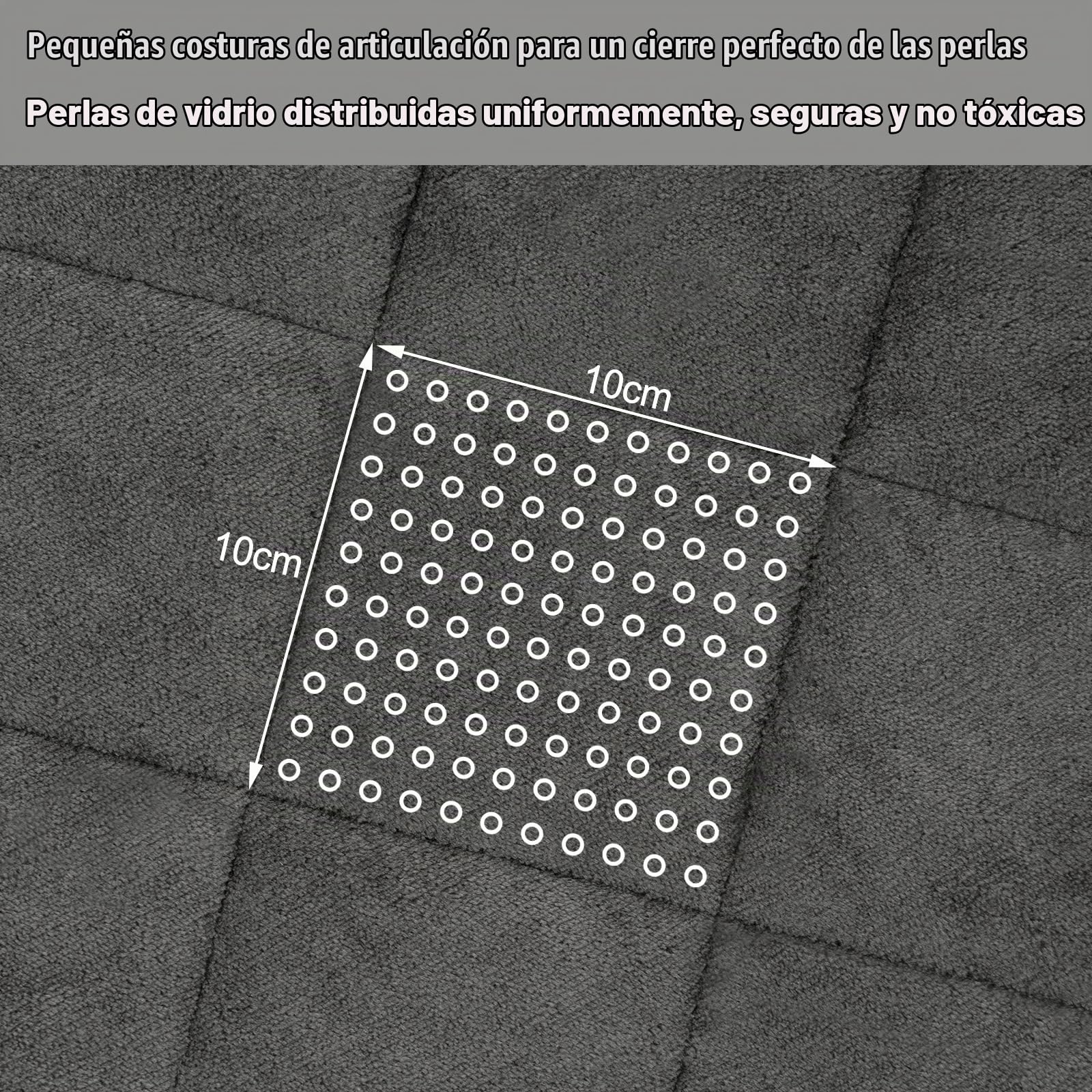 WOLTU Manta Pesada para Adultos 11kg, 150x200 cm, Gris | Manta con Peso de, Suave de Franela