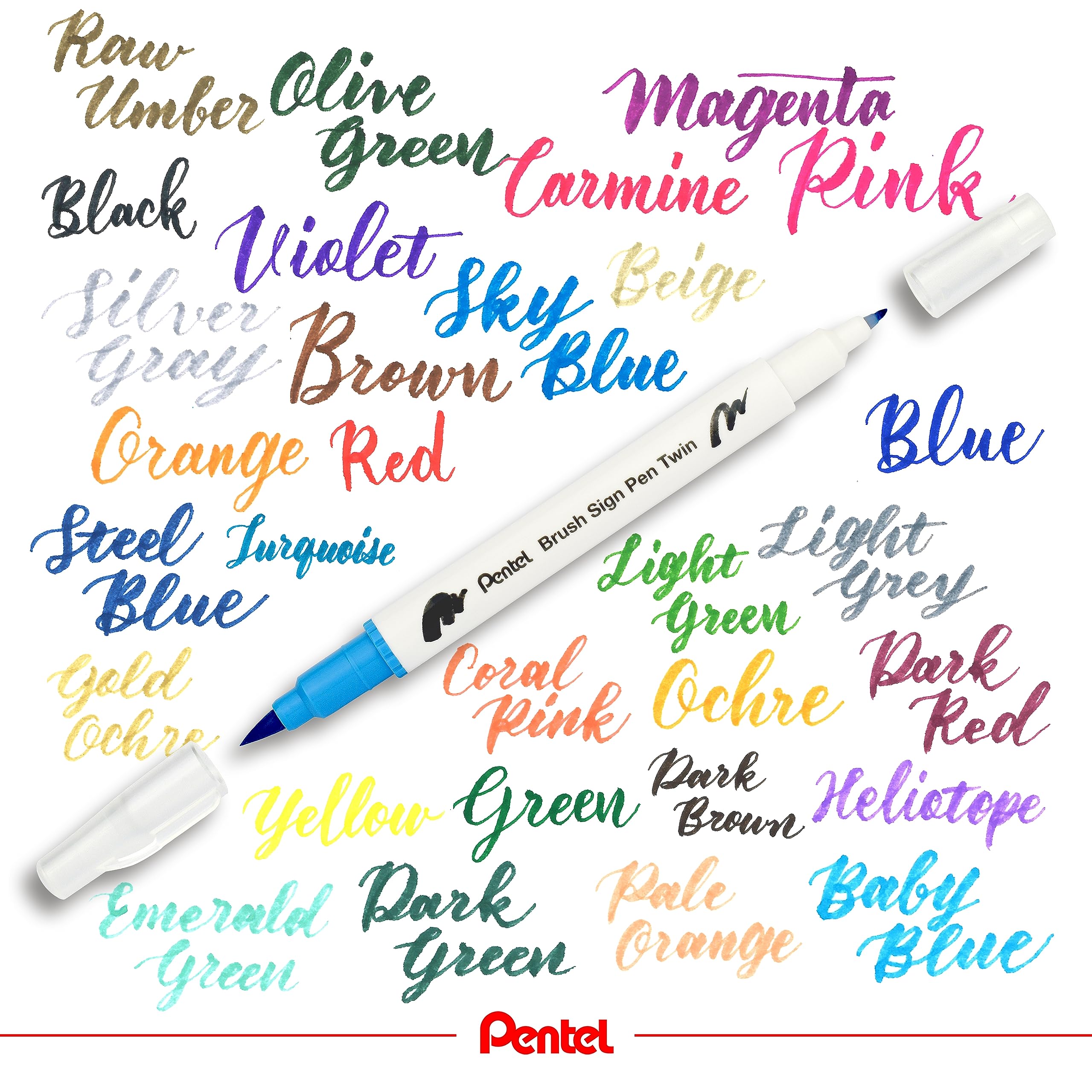Pentel SESW30C-30 Flamastry, Wielokolorowy, 30 sztuk