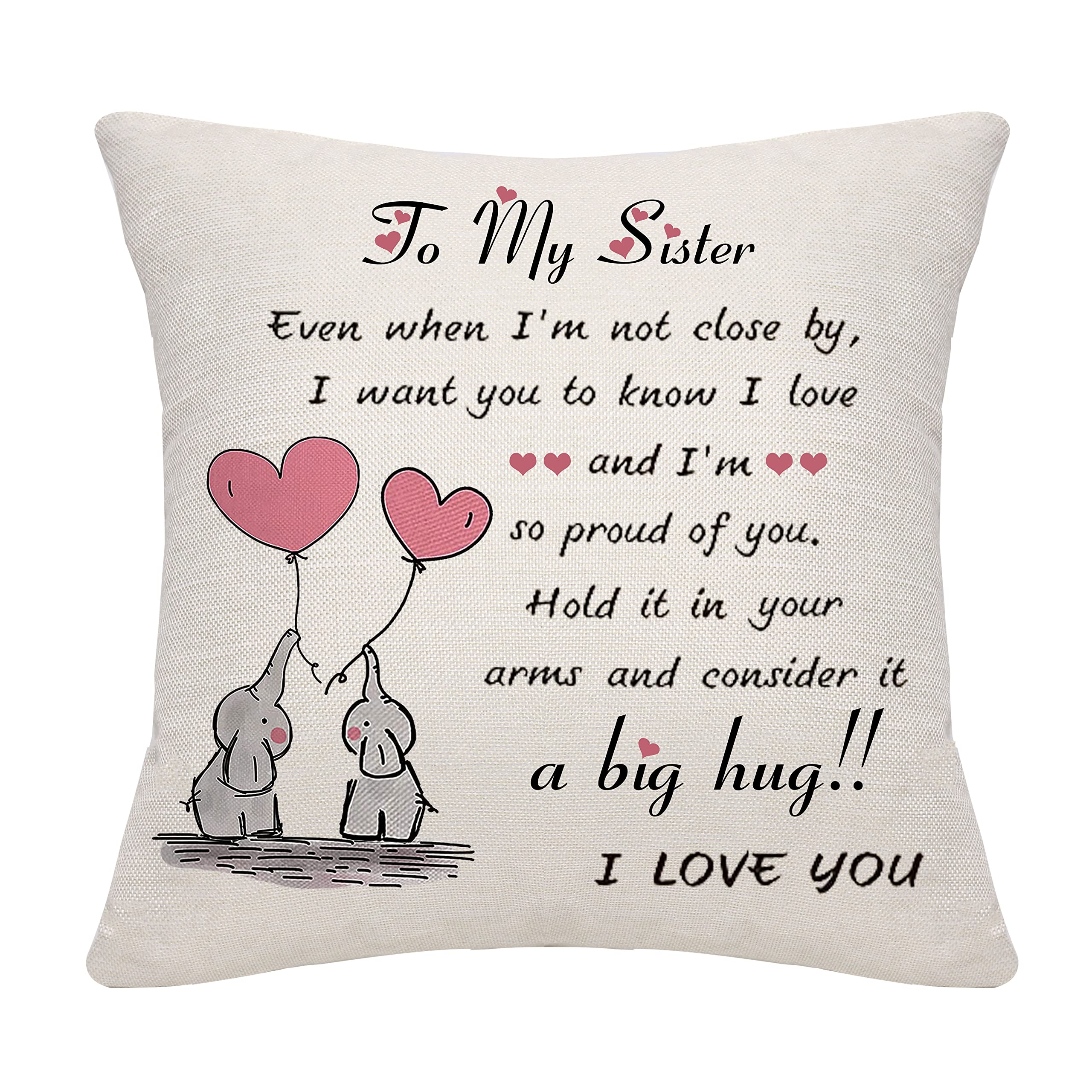 Sponsored Ad – Sister Gifts from Sister Brother Cushion Cover Throw Pillow Cover Birthday Gifts (sister-2)
