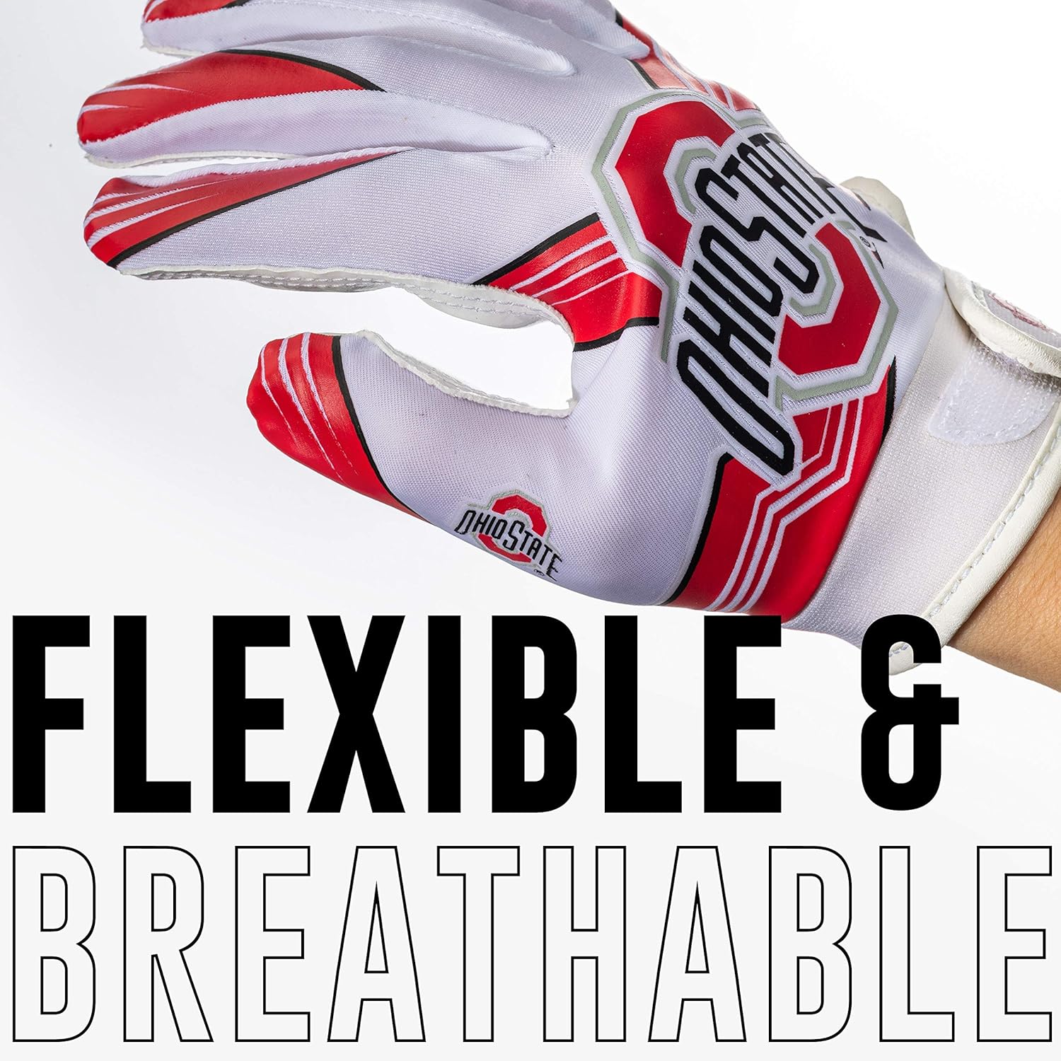 Franklin Sports Youth NCAA Football Receiver Gloves - Receiver Gloves for Kids - NCAA Team Logos and Silicone Palm - Youth Pair - Great for Games & Costumes