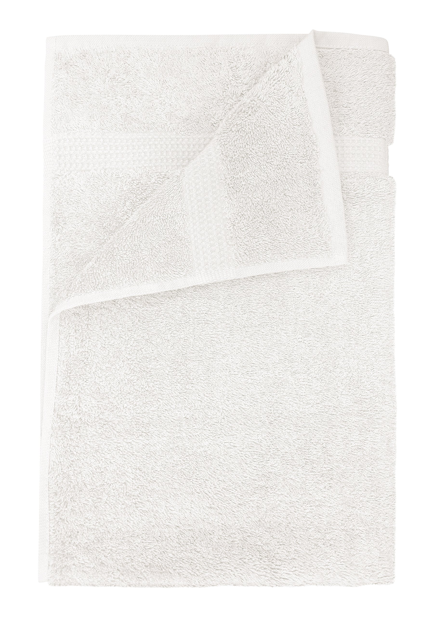 Velosso White 100% Pure Egyptian Cotton Towels Super Absorbent 600Gsm (, 50X85cm Hand)