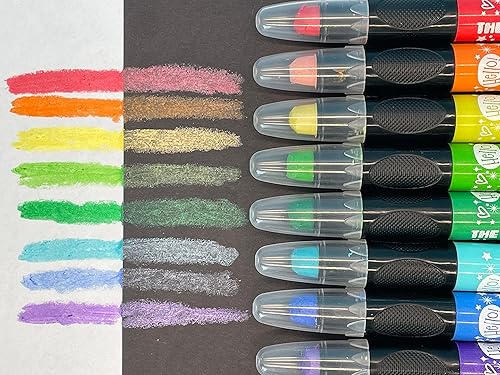 Miniatura 5 de The Piggy Story Juego de 12 crayones de gel con purpurina, diseño de fantasía de unicornio