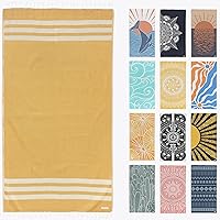 Vista 26 de FESHKA Toalla de Playa Turca Sin Arena (37 x 67 pulgadas) Toalla de Baño de Secado Rápido, Manta de Playa de Gran Tamaño, Ligera para Viajes - Hecha