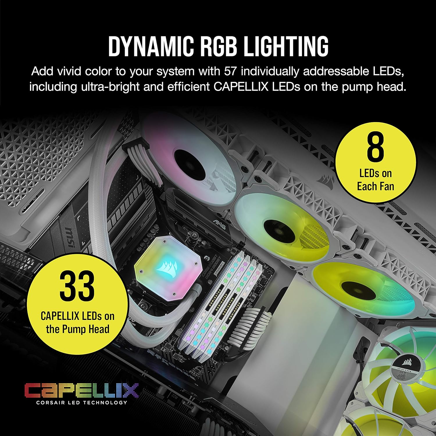 Flash Sale Corsair iCUE H150i Elite Capellix Liquid CPU Cooler - White