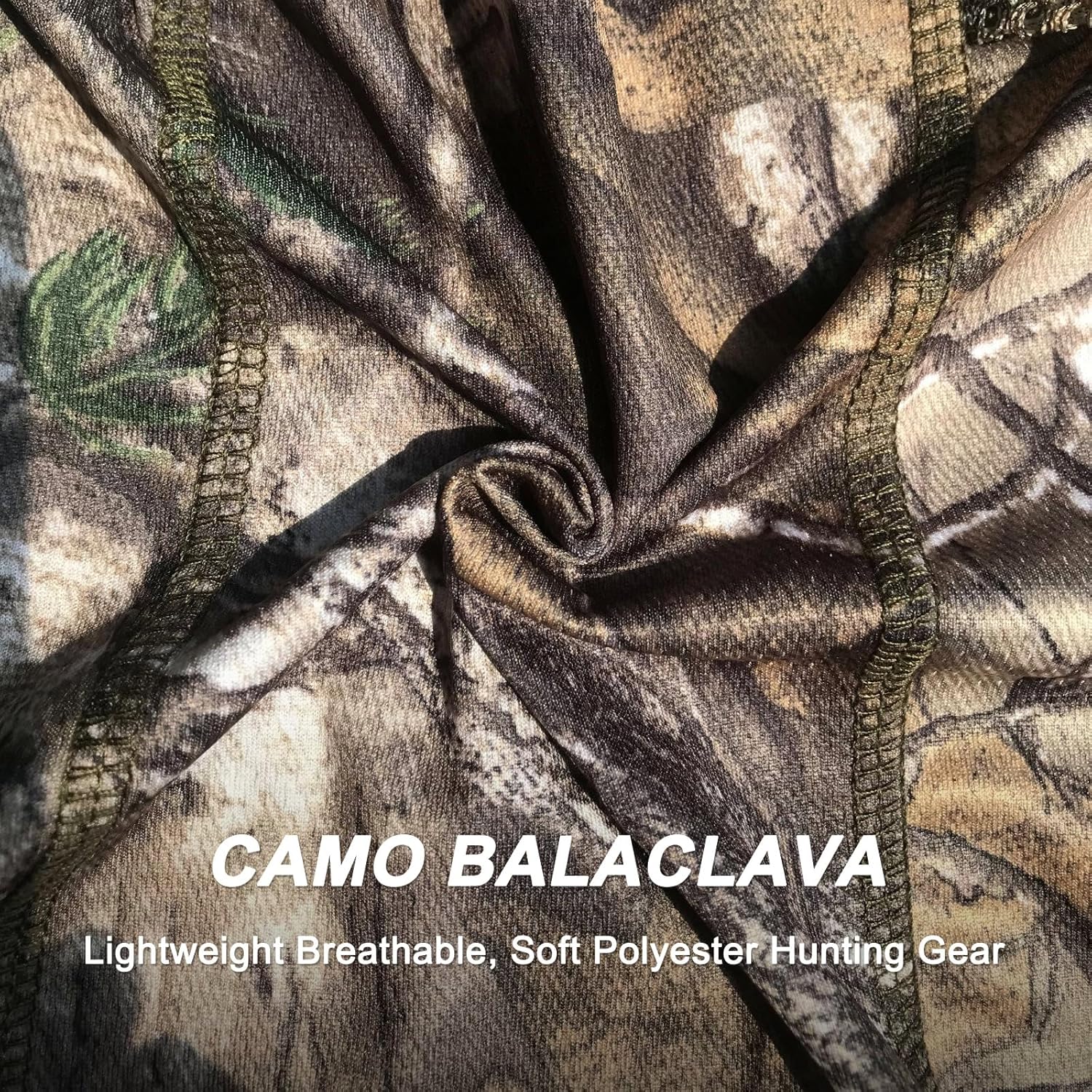 Camo Balaclava Mesh Face Mask - Lightweight Turkey Hunting Face Cover for Men & Women - Hunting, Fishing, Skiing - Image 4