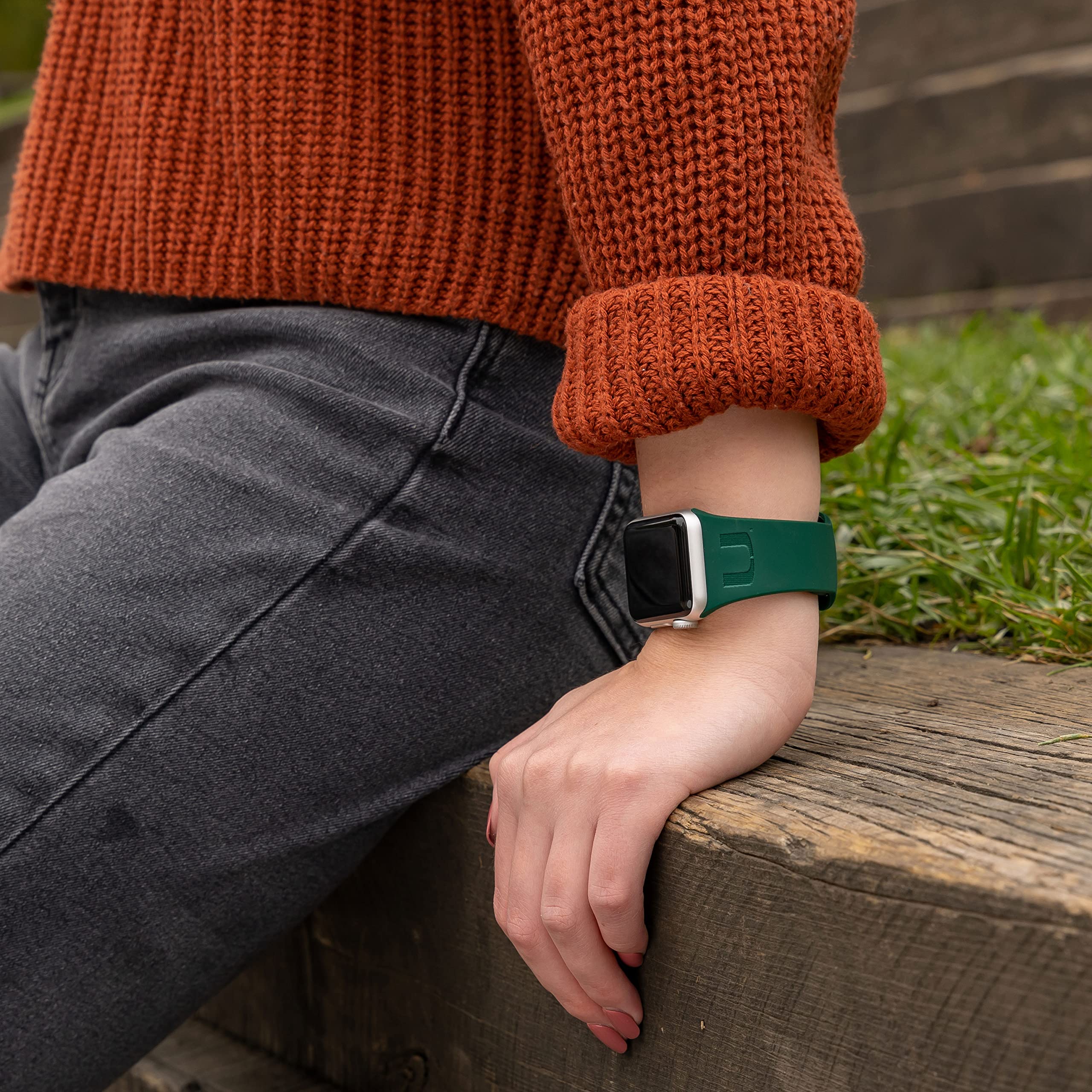 Affinity Bands Miami Hurricanes Engraved Silicone Combo Package Compatible with Apple Watch and AirPods Gen 3 (38/40/41mm Green)