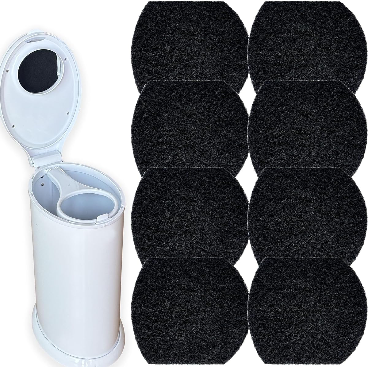 8 Pack Diaper Pail Odor Removing Refills for Ubbi Diaper Pail | Diaper Pail Odor Absorber Carbon Filter Refills to Keep Home Fresh