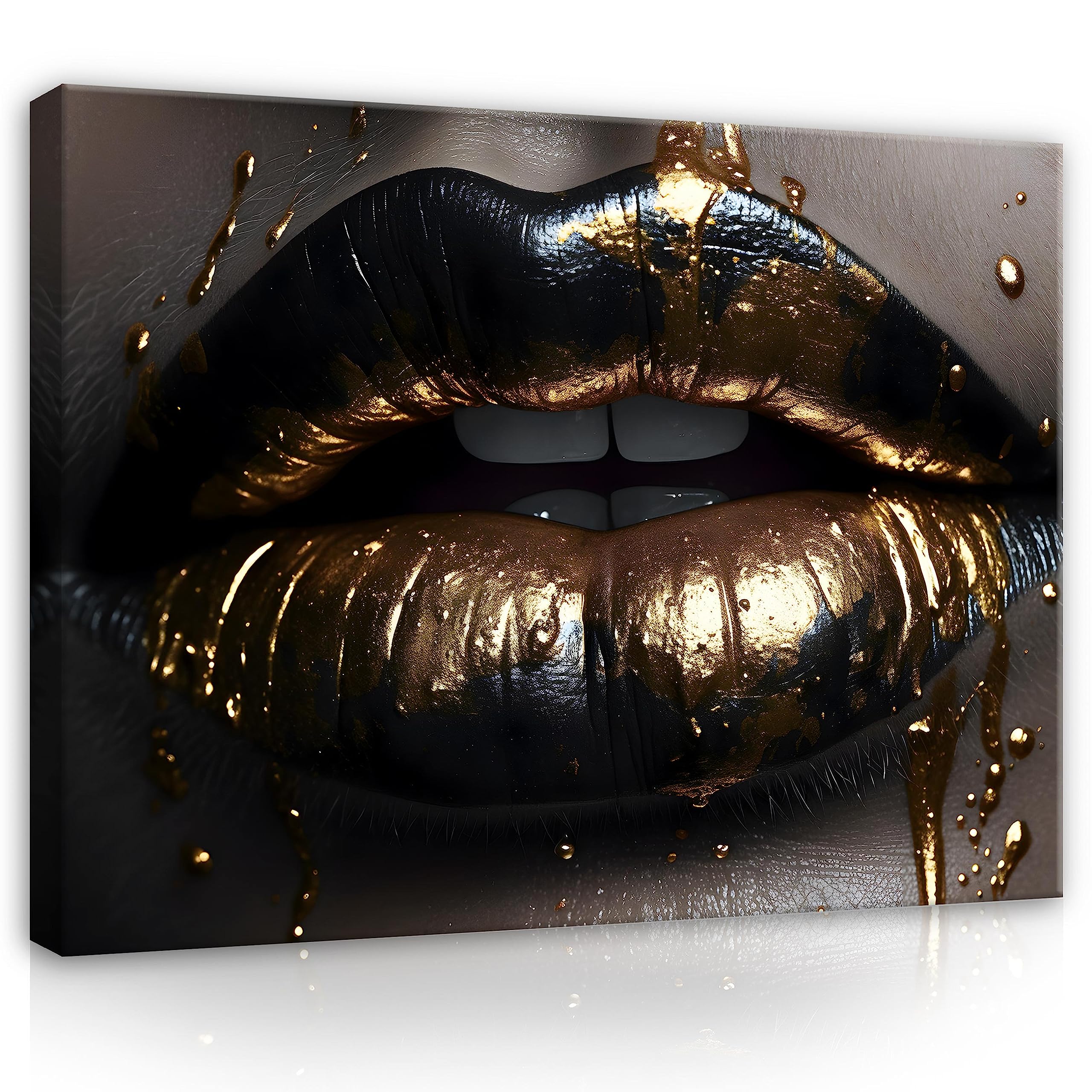 WallArena - Canvas Art - Lips - 120x80 cm Prints - Picture On Canvas - XXL Large Wall Art For Living Room & Bedroom - Modern Living Room Wall Art - Art Canvas Print Or Glamour — image 1