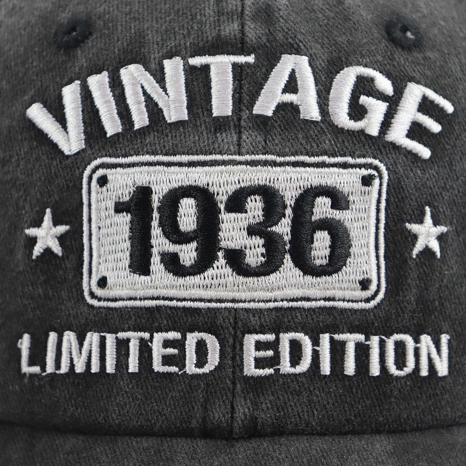 Vintage 1944 1943 1942 1941 1940 1939 1938 1937 1936 1935 Limited Edition Adjustable Embroidered Baseball Cap - Image 2