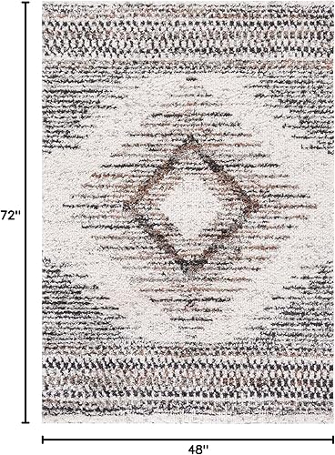 Miniatura 60 de MARTHA STEWART x SAFAVIEH MSR3528F - Alfombra contemporánea hecha a mano de 8 x 10 pies, color marfil/gris