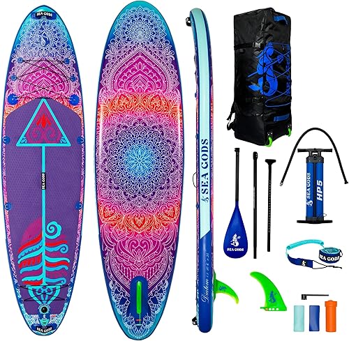 Diatom CX - Tabla de remo inflable estable de 10 pies y 6 pulgadas (6 pulgadas de grosor, 34 pulgadas de ancho) ISUP bomba manual de triple acción, disponible en Yaxa Peru