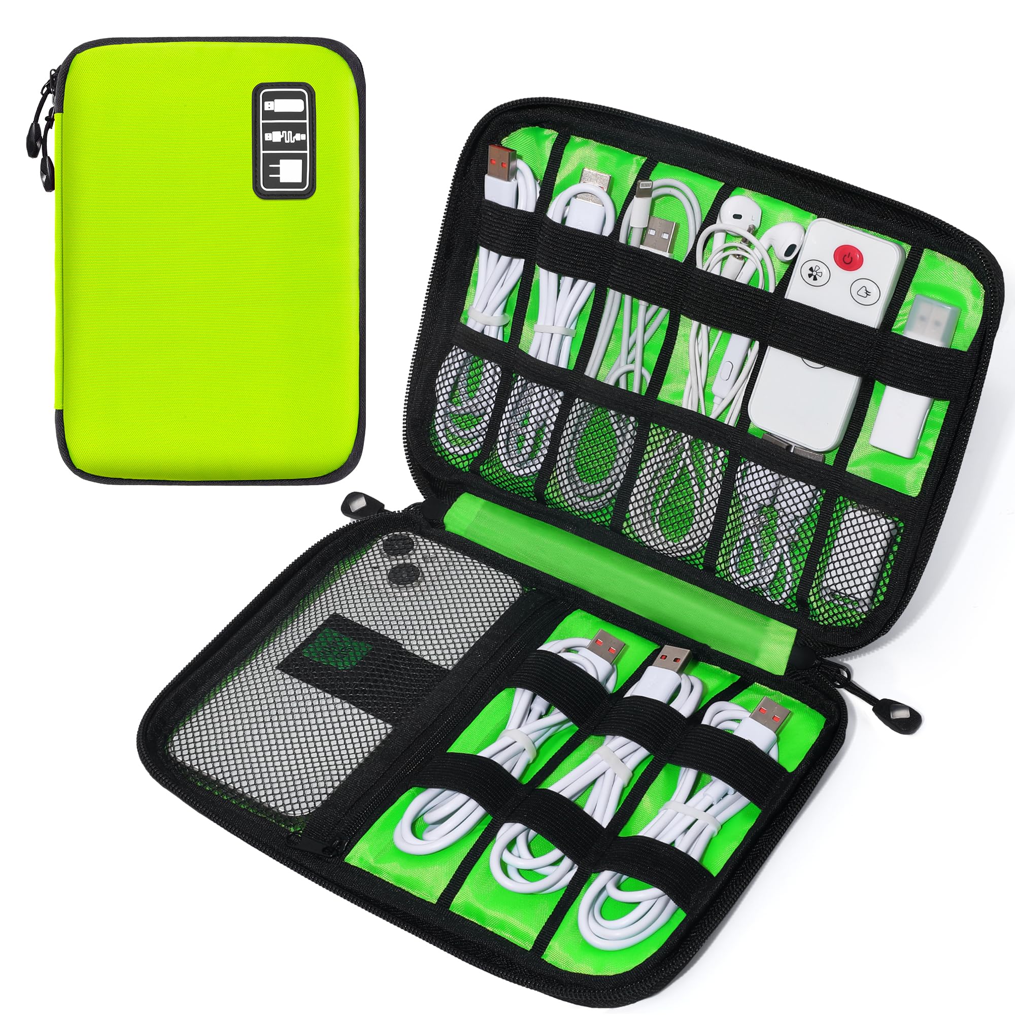 SELLYFELLY Electronics Travel Organizer Portable Cord Organizer Case Travel Electronics Accessories Bag for Cable, Charger, Phone, SD Card