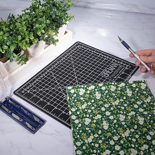 Miniatura 6 de WA Portman - Juego de cuchillos para manualidades y alfombrilla de corte para manualidades, 9 x 12 pulgadas, tabla de cortar de 2 caras y 7