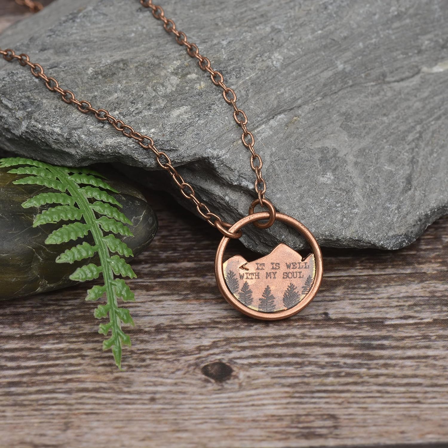 Lauren-Spencer Mountain Range Necklace for Women - Forest Tree Pendant Nature Jewelry - Gift for Skiers, Hikers, Climbers, and Nature Lovers - Image 4