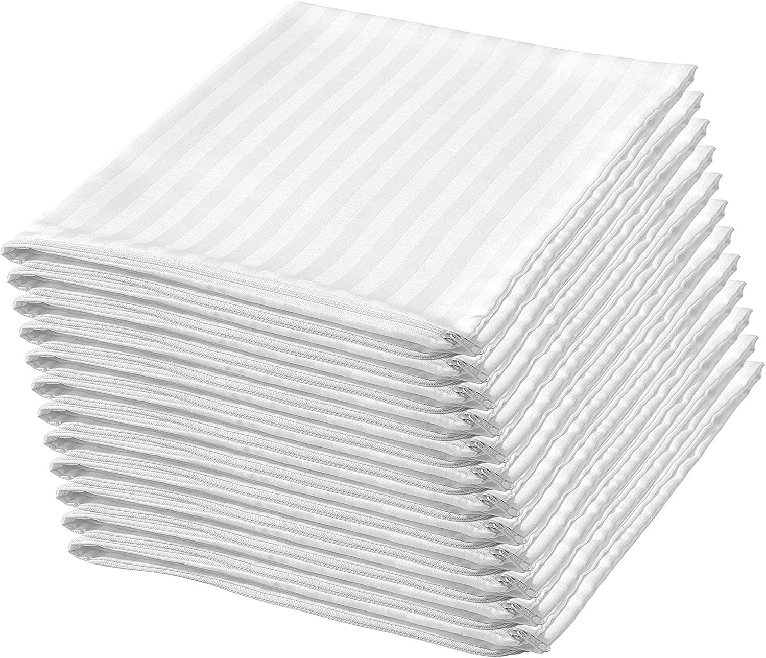 Niagara Sleep Solution 12 Pack Pillow Cases Dozen Zippered White