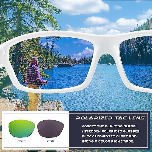 Miniatura 80 de Nitrogen - Gafas de sol deportivas polarizadas envolventes para hombre y mujer, UV400, para conducir, pescar, correr, andar en bicicleta, gafas