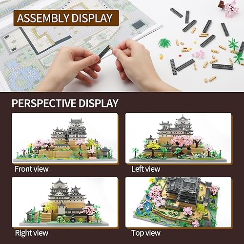 Miniatura 6 de Japan Himeji Castle Micro Building Blocks Set Model - Architecture Landmarks Collection 10080 PCS Collectible Present for Adults