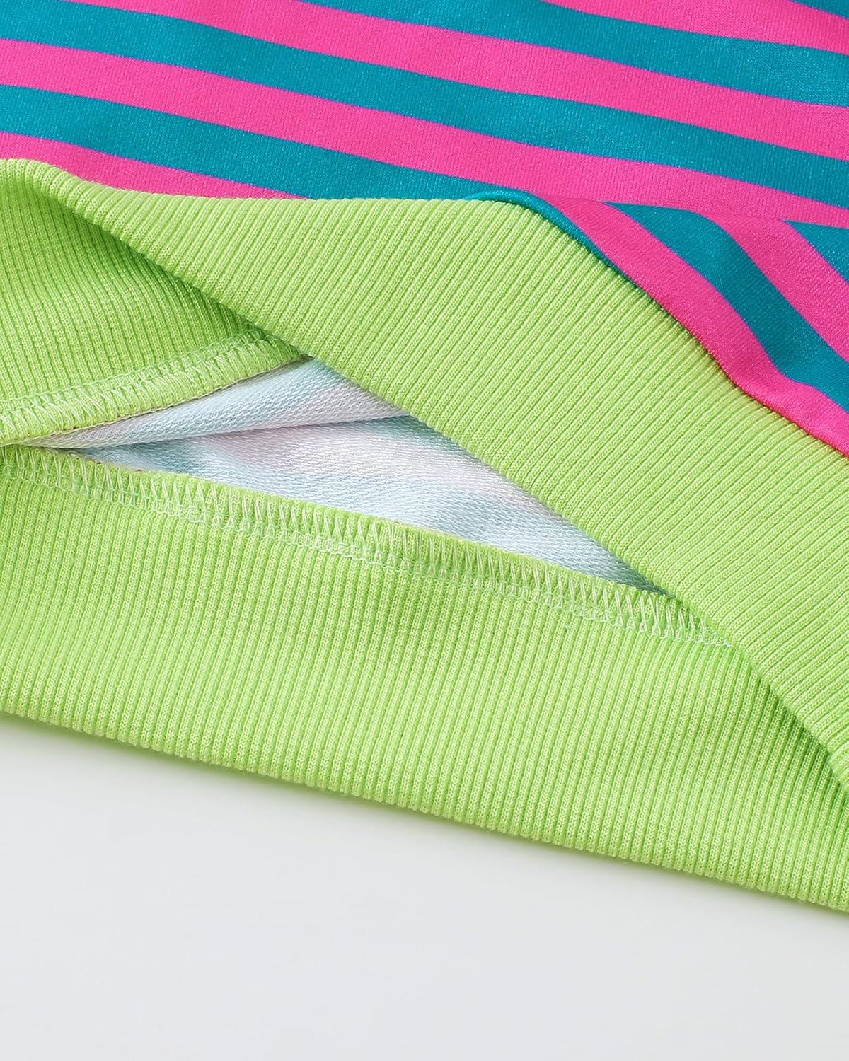 Jecson Toddler Girl Clothes Set: Soft Stretch 3pcs Outfits Colorful Striped Sweatshirt & Leggings Cute Fall Home School 2-8Y - Image 6